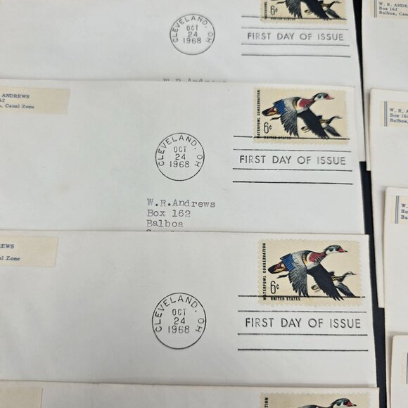 1968 First Day Of Issue Envelopes With 6¢ Duck Waterfowl Stamps Lot of 10 LI3013 - Picture 3 of 7